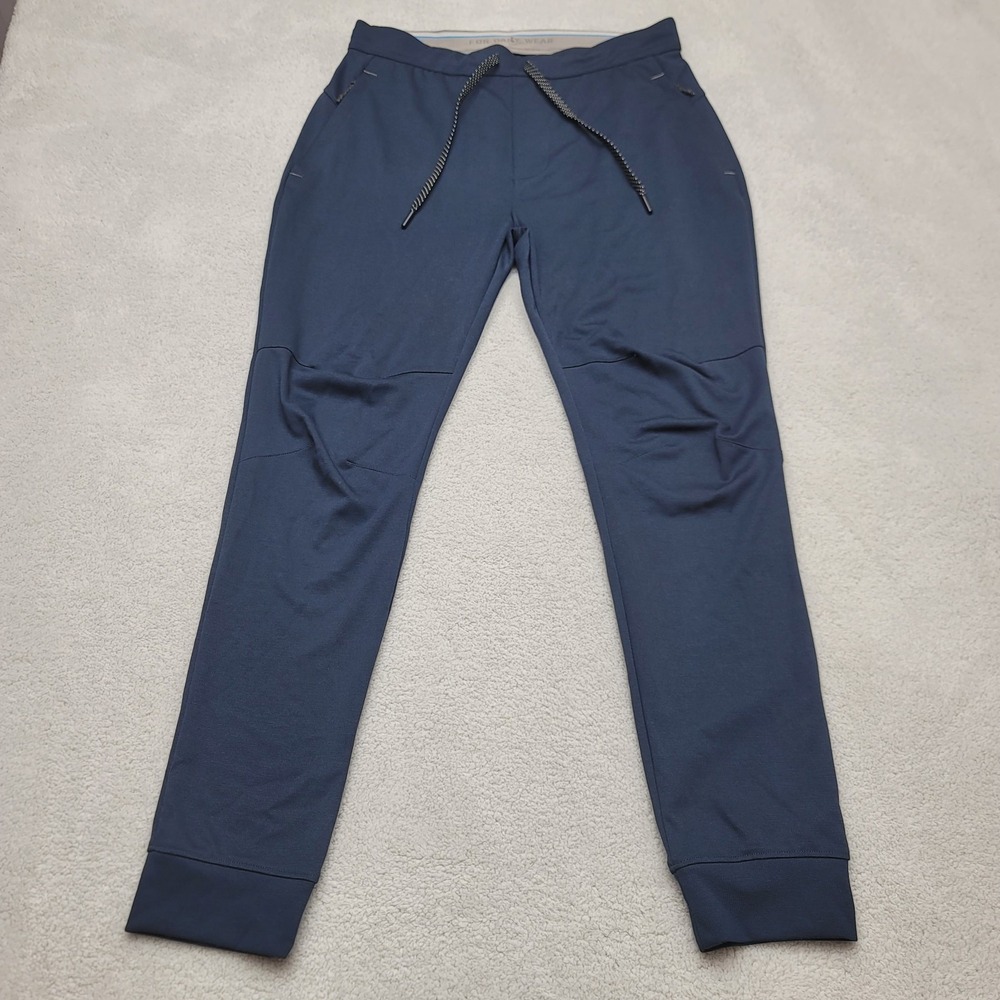 Mack Weldon Sweatpants Mens Size Small Blue Ace Jogger Drawstring Stretch